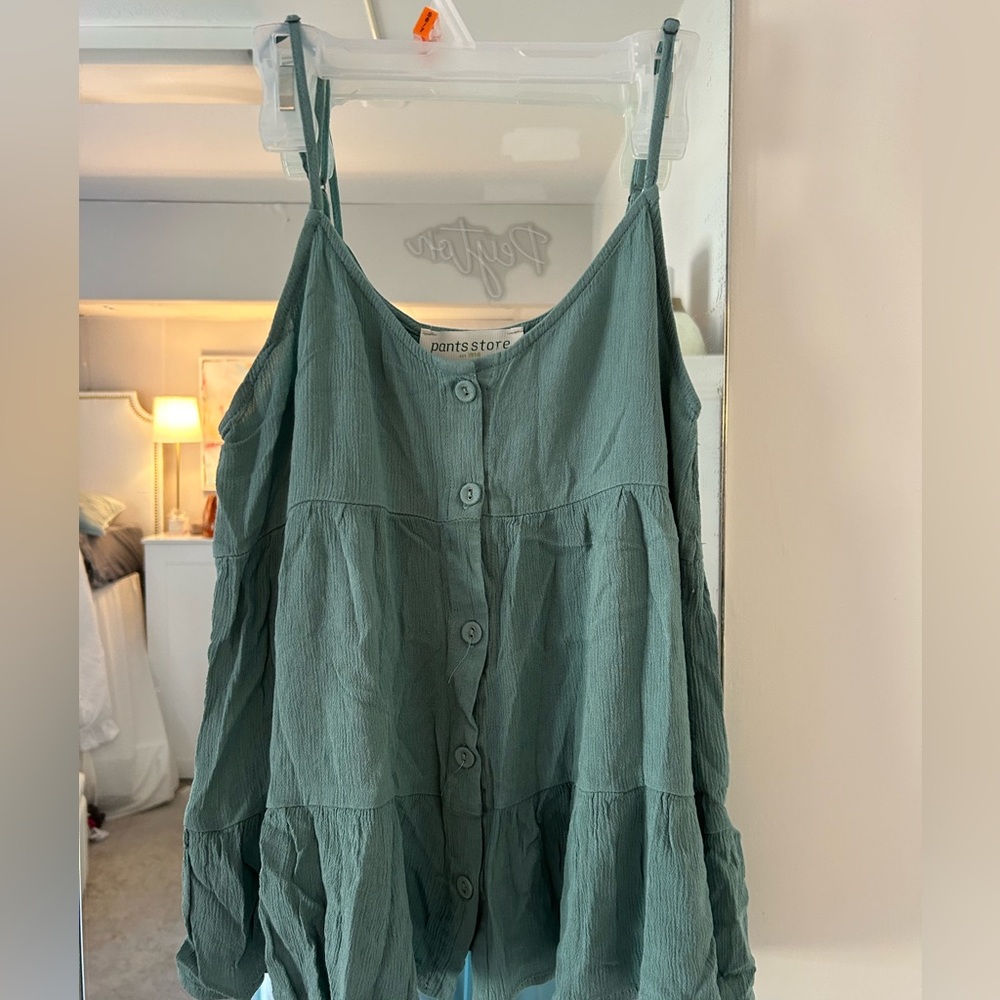 Green Button-Down Dress